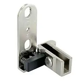 2 pivots pour porte verre Métal nickelé l.36 x H.16mm