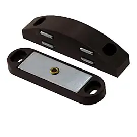 Loqueteau de meuble aimanté vendu par 2 Diall coloris marron entraxe 45 mm