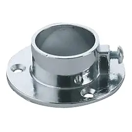 2 naissances aluminium chromé pour tringle de penderie Ø2,5 cm