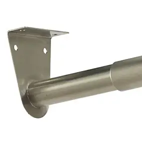 Tringle de penderie télescopique aluminium chromé Ø2,5 cm de 40 à 70 cm avec support