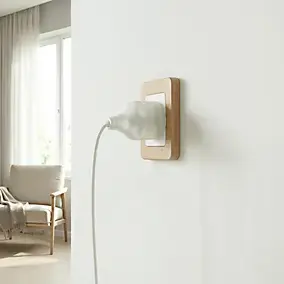 Fiche mâle lumineuse 16A sortie droite Diall