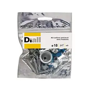 Kit 5 colliers anti-bruit simple Ø18 mm