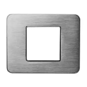 Plaque de finition simple Colours Kalya Inox brossé