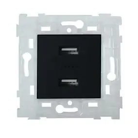 Mécanisme double prise USB Colours Kalya gris soft