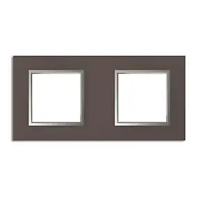 Plaque de finition double Colours Kalya verre muscade