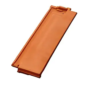 Demi tuile plate terre cuite rouge naturel