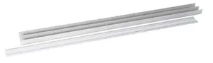 Lot de 2 rails acier L. 120 cm - laqué blanc