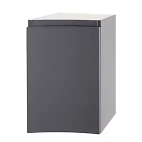 Meuble complément sous vasque l.34 cm, gris anthracite, version droite, Vague
