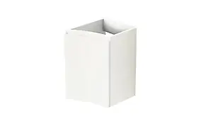 Meuble complément sous vasque l.34 cm, blanc, version droite, Vague