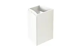 Meuble complément sous vasque blanc l.34 cm, version gauche, Vague