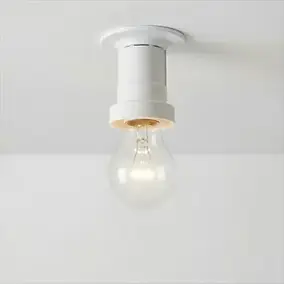 Douille culot E27 Diall résine blanche