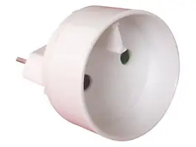 Adaptateur Mâle 6A en femelle 16A blanc
