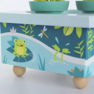 Boîte à musique magnétique famille des grenouilles