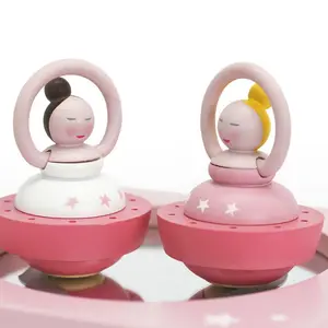 Boîte à musique Bois Ballerine Rose