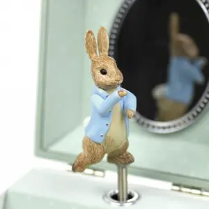 Boîte à bijoux musicale cube Pierre Lapin libellule