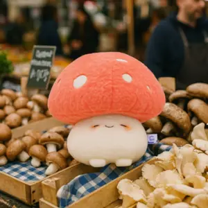 Porte-clé peluche Veggies Champignon (15 cm)