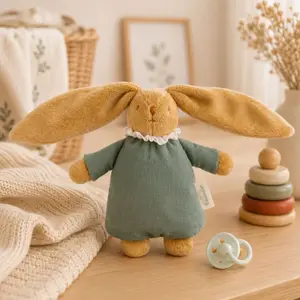 Peluche musicale lapin nid d'ange Sauge (25 cm)