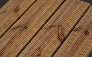 Lame de terrasse en pin marron Ep.27 X l.145 X L.3900 mm