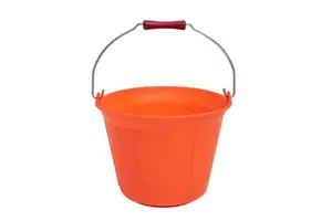 Seau orange fluo sans œillets - 11 L