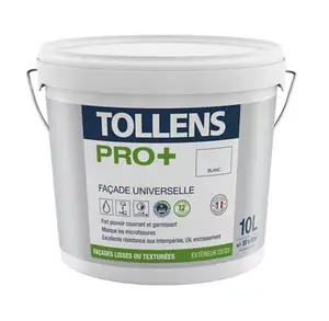 Peinture façade blanc mat Tollens Pro 10L
