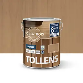 Lasure extérieure Soin du bois Tollens effet chêne naturel satin 5L