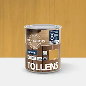 Lasure extérieure Soin du bois Tollens effet chêne clair satin 1L