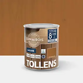 Lasure extérieure Soin du bois Tollens effet chêne moyen satin 1L