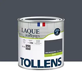 Laque boiseries et métal Tollens RAL 7016 gris anthracite satin 500ml