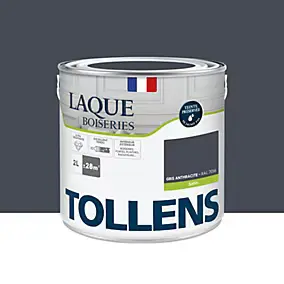 Laque boiseries et métal Tollens RAL 7016 gris anthracite satin 2L