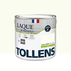 Laque boiseries et métal Tollens RAL 9001 blanc crème satin 2L