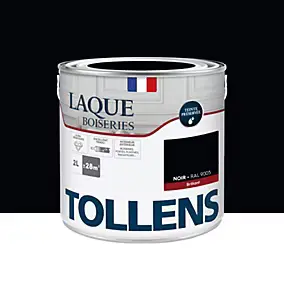 Laque boiseries et métal Tollens RAL 9005 noir brillant 2L
