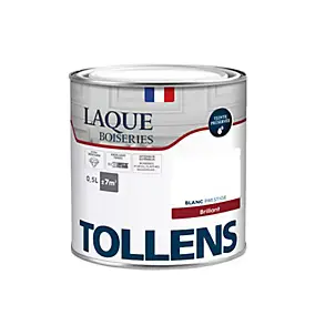 Laque boiseries et métal Tollens brillant blanc prestige 500ml