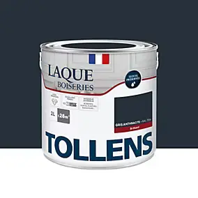 Laque boiseries et métal Tollens brillant gris anthracite RAL 7016 2L