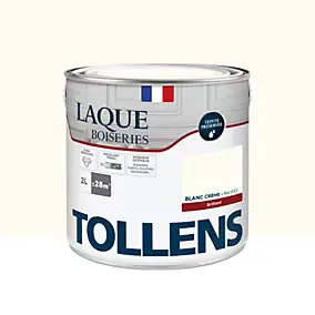 Laque boiseries et métal Tollens brillant blanc crème RAL 9001 2L
