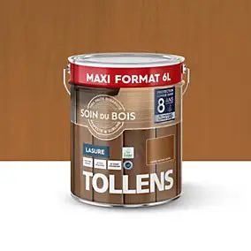 Lasure extérieure Soin du bois Tollens effet chêne moyen 6L
