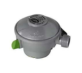 Détendeur sécurité Quick On pour bouteille butane 6-10 kg, ø27 mm, 1.3 kg/h - 28 mb