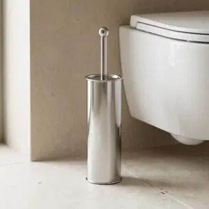 Pot à balai WC chromé H 37,5 cm x Ø 8,8 cm