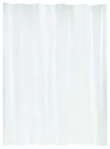 Rideau de douche blanc en PEVA (180x200 cm)