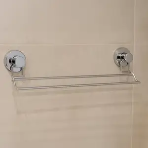 Porte serviette 2 barres chromé ventouses
