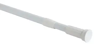 Barre de douche "Clipper" blanche 140 - 260 cm