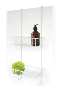 Serviteur de douche Overdoor en Métal Epoxy Blanc