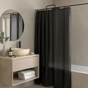 Rideau de douche "Color" carbone 180 x 200 cm