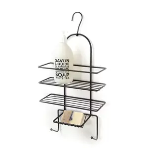 Etagère de douche Clipper noir mat