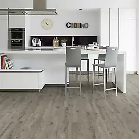 Lame PVC clipsable Senso clic 2 Pecan gris 21,2 x 123,9 cm Gerflor (vendue au carton)