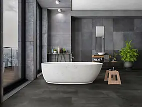 Dalle PVC à clipser Senso Clic 3 pierre noire 38,9 x 72,9 cm Gerflor