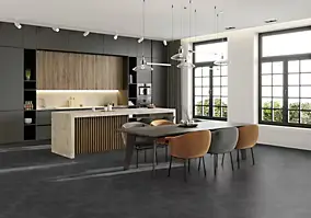 Dalle PVC à clipser Senso Premium Rigide acoutisque marbre gris foncé 39,9 x 73 cm, Gerflor