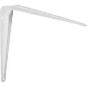 Equerre emboutie métal blanc 35 x 30 cm