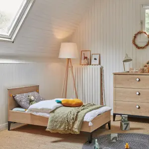 Lit bébé évolutif 70x140 cm avec 2 pans de transformation en chêne Marcel