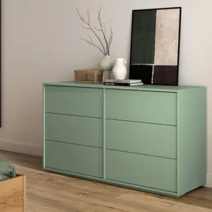 Commode 6 tiroirs Jade Vert
