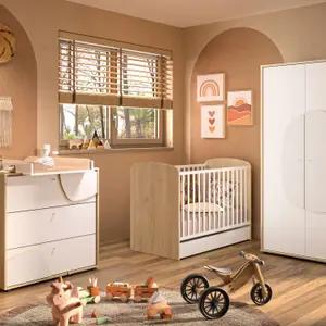 Lit bébé Châtaignier naturel Basile (60x120 cm)